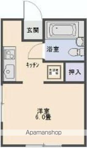 パークサイド武蔵野(ワンルーム/2階)の間取り写真