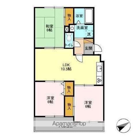 ヴェラクレスト弐番館(3LDK/1階)の間取り写真