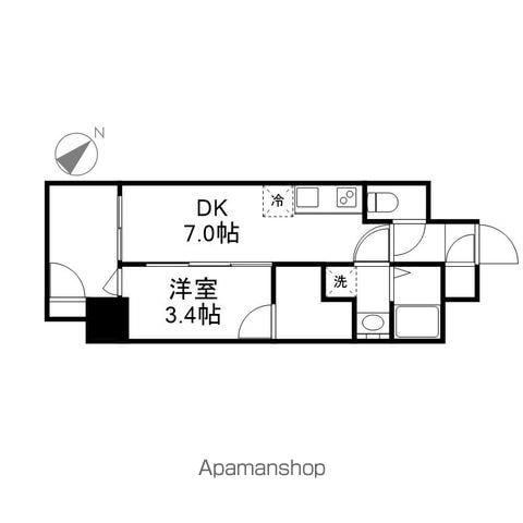 エステムコート名古屋新栄Ⅴラポール(1DK/10階)の間取り写真