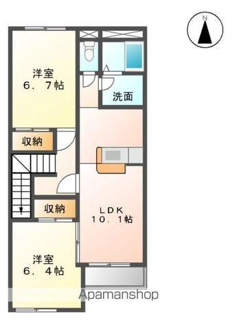 SERENO SOPHIA(2LDK/2階)の間取り写真