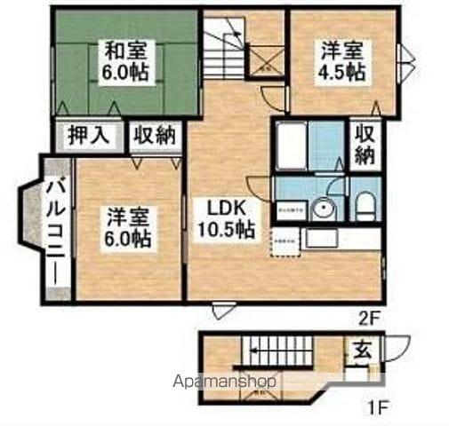 グレイス柚木(3LDK/2階)の間取り写真