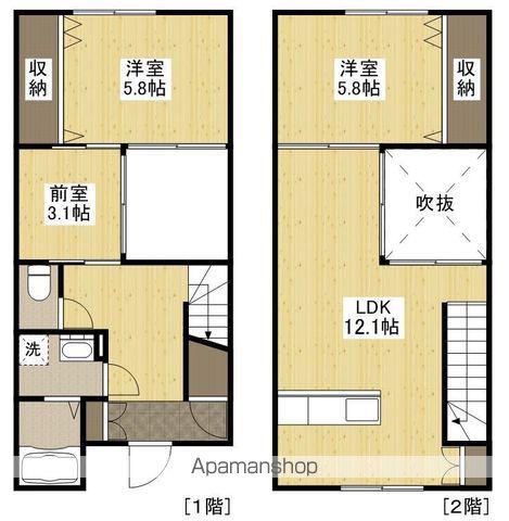 M−STYLE北大河町(2LDK)の間取り写真