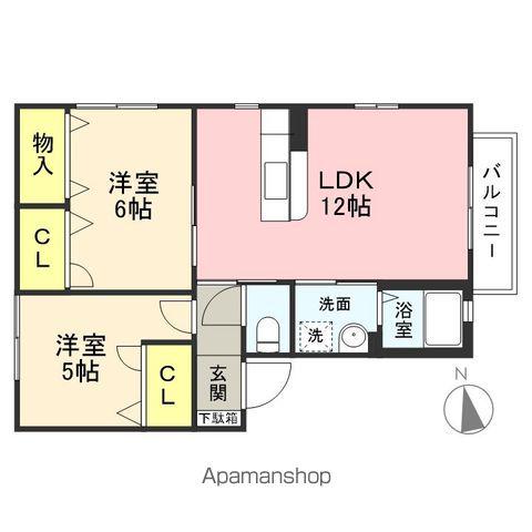 グランシード美杉台(2LDK/1階)の間取り写真