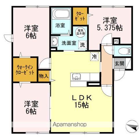 グリーンピア沼の端(3LDK/2階)の間取り写真