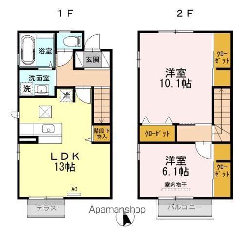 ウィズ 城南 E棟(2LDK)の間取り写真