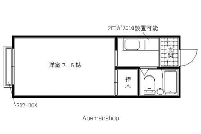 トミーハイツ(1K/2階)の間取り写真