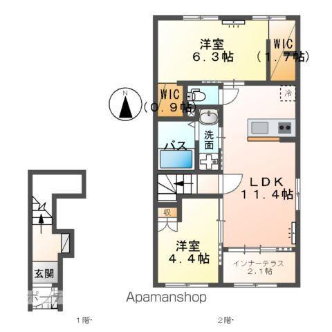 CENTRAL GARDEN Ⅱ(2LDK/2階)の間取り写真