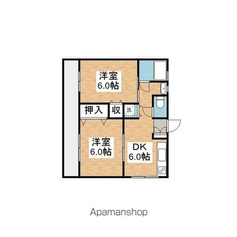 小林ビル(2DK/5階)の間取り写真