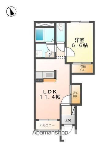 ビューテラスITO(1LDK/1階)の間取り写真