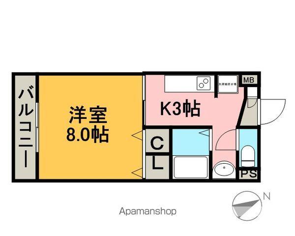 ラ・ロッシュ(1K/1階)の間取り写真