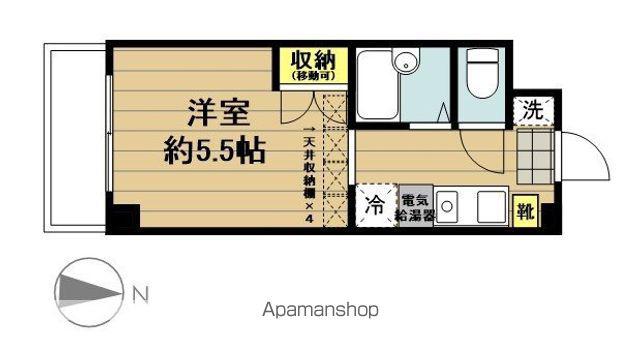 ソレイユ戸田(ワンルーム/5階)の間取り写真