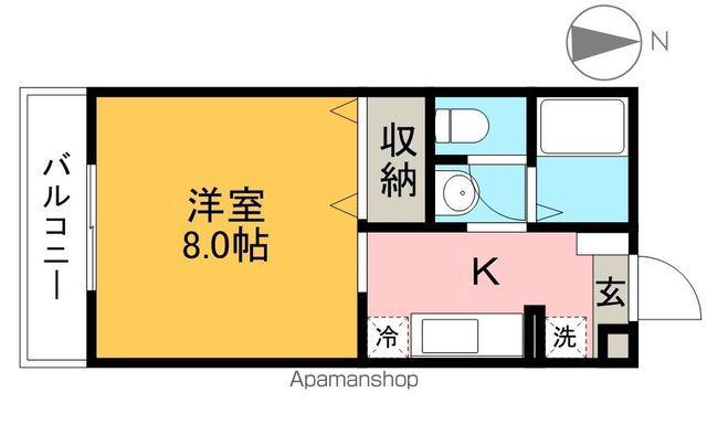 ハッピーライフⅡ(ワンルーム/1階)の間取り写真