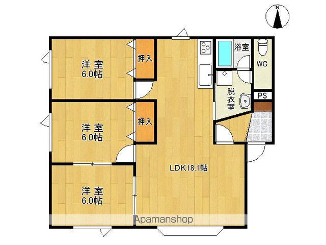 コーポ美鈴5号(3LDK/1階)の間取り写真