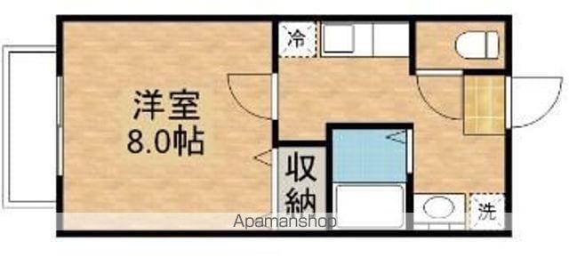 ラフィーネ川西(1K/1階)の間取り写真