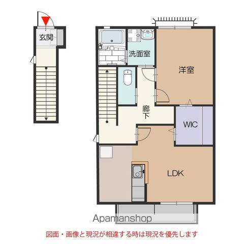 HILLCREST A(1LDK/2階)の間取り写真