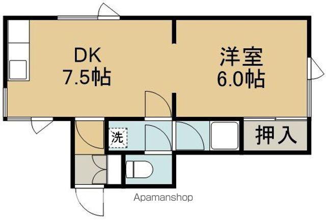 サンハウスⅡ(1DK/2階)の間取り写真
