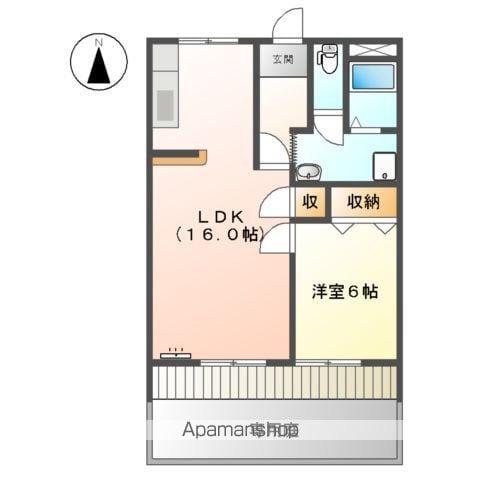 ファイン梅森(1LDK/1階)の間取り写真