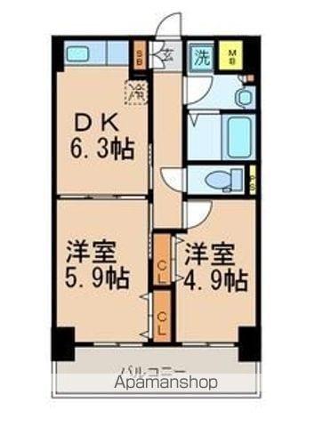 NOBLE RICH 博多(1LDK/13階)の間取り写真