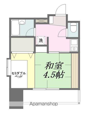 ヴィラフリーデ平和通(2DK/9階)の間取り写真