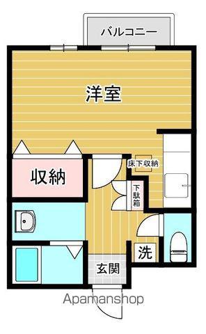 富久屋ハイツⅡ(1DK/1階)の間取り写真