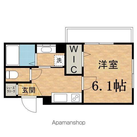 ラガレリア(1K/2階)の間取り写真