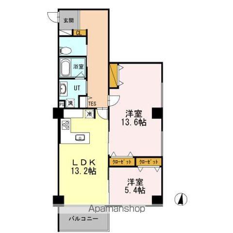 札幌まち家勇撝(2LDK/3階)の間取り写真