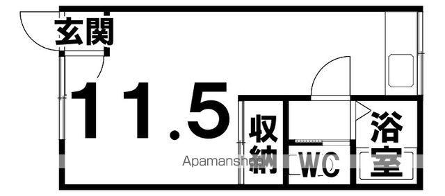 クインヒルズANNEX(1K/2階)の間取り写真