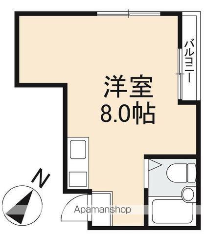 フォルテⅠ(ワンルーム/3階)の間取り写真