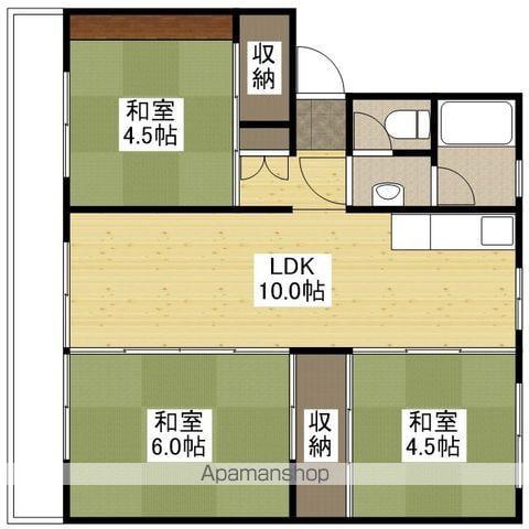 品川マンションA棟(3LDK/1階)の間取り写真