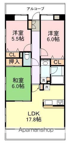 MFPRコート宮町(3LDK/7階)の間取り写真