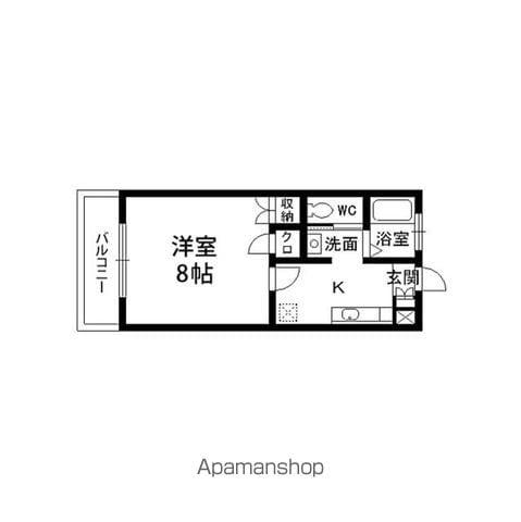 セジュールAT(1K/2階)の間取り写真