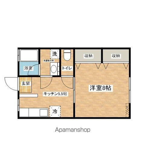 エルナコーポ(1DK/1階)の間取り写真