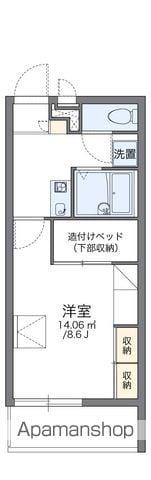 レオパレス月島(1K/3階)の間取り写真