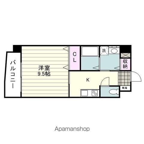 マンション大和(1K/3階)の間取り写真