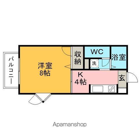フレグランスすみれ(1K/1階)の間取り写真