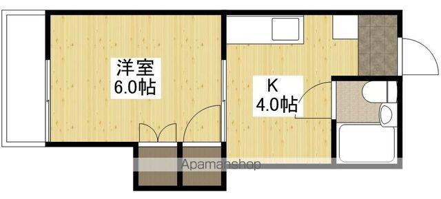 シンプルライフエミ(1K/2階)の間取り写真