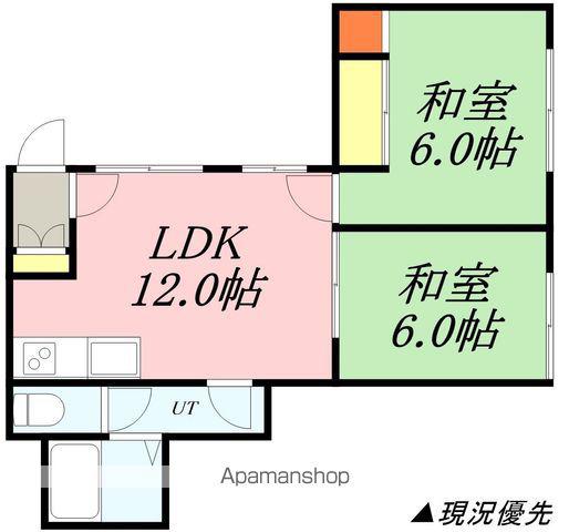 サンハイムオタモイ(2LDK/2階)の間取り写真