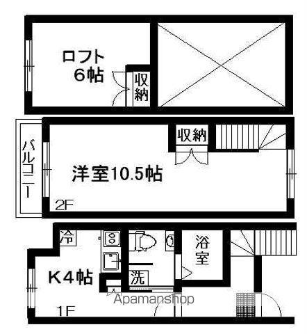 エクセルシャトー国見A棟(1K/1階)の間取り写真