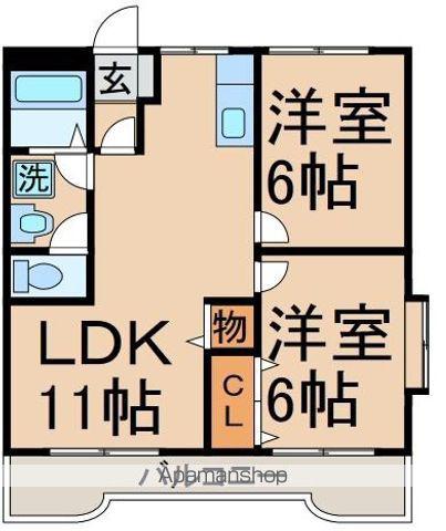 グレースエステートNO1(2LDK/1階)の間取り写真