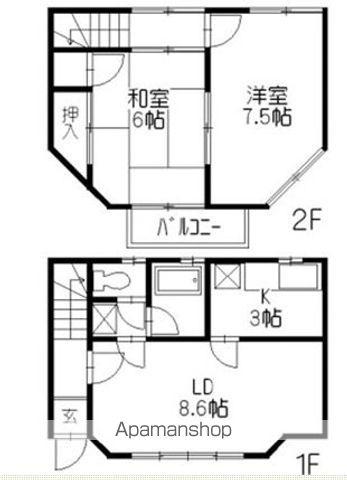 テラスハウスM’S(2LDK)の間取り写真