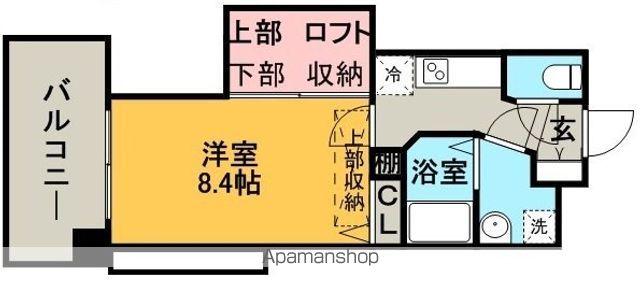 アクタス薬院大通(1K/7階)の間取り写真