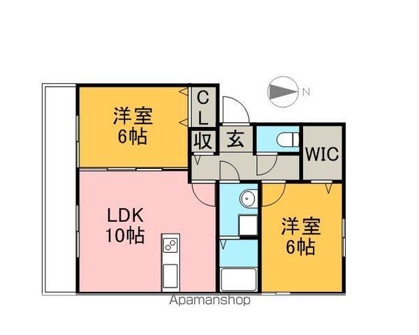グラス ウィン(2LDK/3階)の間取り写真