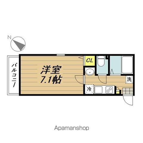 グランクオール北戸田(1K/2階)の間取り写真