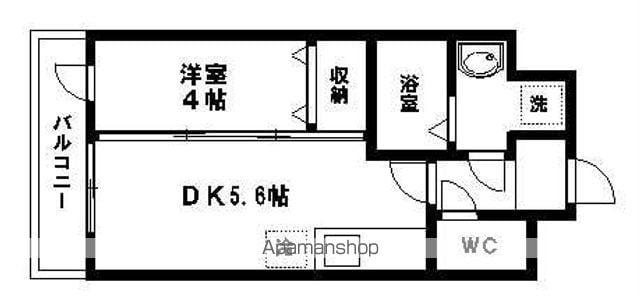 エルスタンザ子平町(1DK/5階)の間取り写真