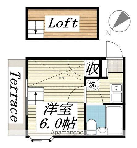 ロフティスピング鎌ヶ谷(1K/1階)の間取り写真