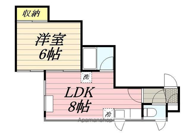 CHARLES DE 豕豕(1LDK/2階)の間取り写真