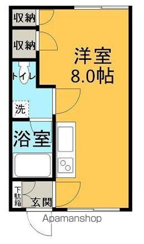 コーポグレース1(ワンルーム/1階)の間取り写真