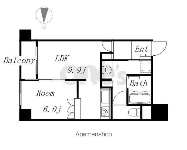 アップルパレス丸の内(1LDK/9階)の間取り写真
