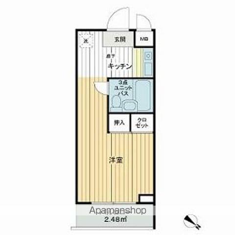 ダイホープラザ荻窪(ワンルーム/2階)の間取り写真