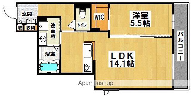 SOLEIL LEVANT(1LDK/1階)の間取り写真